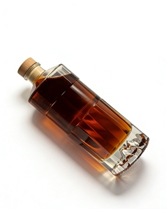 Bouteilles en verre à bouchon en bois de luxe rondes en <span class=keywords><strong>cristal</strong></span>, 500 ml, 700 ml, 750 ml, pour whisky, brandy, <span class=keywords><strong>cognac</strong></span>, XO, rhum – Vente chaude - Product Image 2