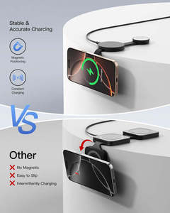 GEBRA Y9 Estación de Carga Inalámbrica Magnética Plegable 3 en 1 con Puerto Tipo-C, Carga Rápida de 15W, Protección Contra Cortocircuitos para Teléfonos y Auriculares - Product Image 5