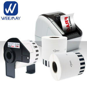 Etiquetas Térmicas Continuas Weemay Negras/Rojas sobre Blanco Compatibles con <span class=keywords><strong>Brother</strong></span> DK22251 DK2251 para Impresora de Etiquetas <span class=keywords><strong>Ql</strong></span> - Product Image 1