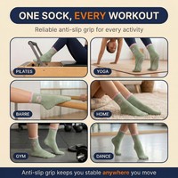Chaussettes de sport personnalisées de qualité supérieure, antidérapantes, avec logo, écologiques, pour yoga, pilates, danse, été, jeunesse