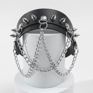 Juguetes sexuales para adultos, collares de cuero estilo punk para el cuidado de la salud sexual en pareja, gargantillas, collares de sujeción, juguetes de tracción, venta directa de fábrica - Product Image 5