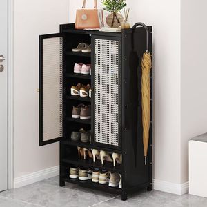 Scarpiera in bambù multistrato in stile nordico di lusso <span class=keywords><strong>moderno</strong></span> con portaoggetti e portaombrelli - Product Image 2