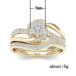 Anello con Accenti in Cristallo per Donne, Elegante Anello alla Moda, Accessorio per Uso Quotidiano e Feste - Product Image 4