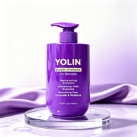 Shampoo tonifiant anti-jaunissement pour cheveux colorés, soin des cheveux gris et blancs