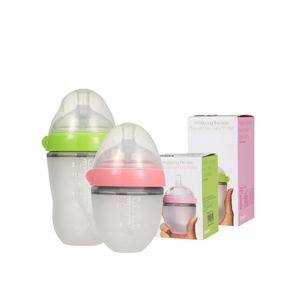 Juego completo de <span class=keywords><strong>biberones</strong></span> Nanobebe, taza de aprendizaje antiasfixia y antihinchazón de calibre ancho, 150ml, silicona de grado alimenticio, Nano para bebé - Product Image 1