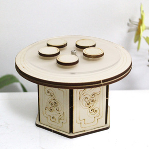 Mesa redonda giratoria, Kit de ciencia para niños, juguete educativo manual de madera para niños de 4 a 6 años, modelo de forma geométrica - Product Image 3