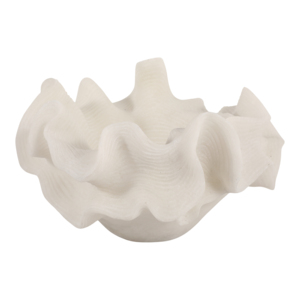 Ciotola scultorea in corallo con volantini per decorazione tavolino da caffè, centrotavola per casa in stile costiero, decorazione cucina - Product Image 1