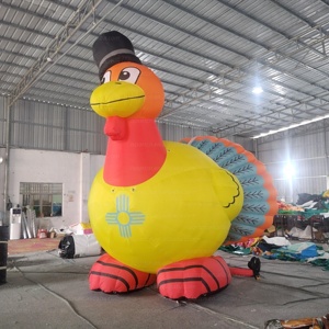4m Giant <strong>Inflatable</strong> Cartoon <strong>Inflatable</strong> <strong>Turkey</strong> <strong>Costume</strong> Giant <strong>Turkey</strong> <strong>Inflatable</strong> Model With Led Light - Product Image 6