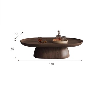 Tavolino da Caffè in Legno Impiallacciato, Stile Mid-Century Retro Wabi-Sabi, <span class=keywords><strong>per</strong></span> <span class=keywords><strong>Piccoli</strong></span> Soggiorni, Arredamento Casa, Vendita Diretta dalla Fabbrica - Product Image 5