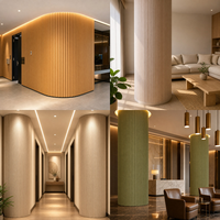 Panneaux MDF flexibles, placage bois, panneaux pliables pour décoration de plafond courbé, isolation acoustique, légers, OEM ODM