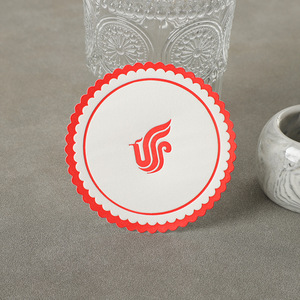 Posavasos de Papel Grueso con Logotipo Personalizado en Relieve de Primera Calidad - Product Image 5