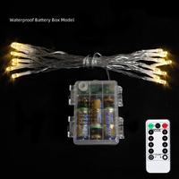 Guirlandes lumineuses LED à piles, alimentées par USB, modes clignotants, guirlandes lumineuses LED colorées pour l'éclairage décoratif de Noël