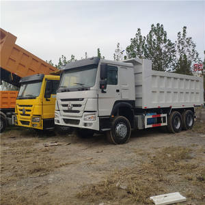 Camión volquete con capacidad de carga de 30 toneladas, camión volquete con motor diésel de 450 Hp, volquete 6x4, azul, blanco, rojo, amarillo - Product Image 2