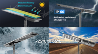 Farola Solar LED Inteligente Integrada Anern IP65, Impermeable, para Exteriores