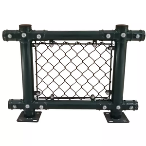 <span class=keywords><strong>PVC</strong></span> 코팅 녹색 금속 체인 링크 메쉬 농구 울타리 경기장 난간