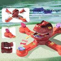 Jouet éducatif en plastique classique TOMY Mr. Jeu de société Dinosaure : Nourrisse le grenouille, pour les 4-6 ans et 7-9 ans, jeu familial fabriqué en Chine