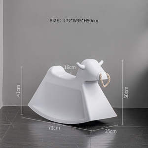 Chaise berçante d'animal de dessin animé pour enfants de conception nordique pour le salon d'appartement - Product Image 2