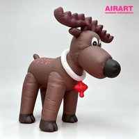 Renne de Noël gonflable géant personnalisé, grande mascotte renne gonflable pour la décoration extérieure des festivals de Noël