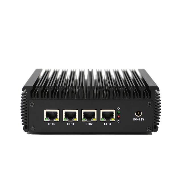 4x2.5Gbe I225V Fanless Firewall Mini Computer Intel Celeron J4125 Firewall Appliance VPN Router Industrial Mini PC for Business