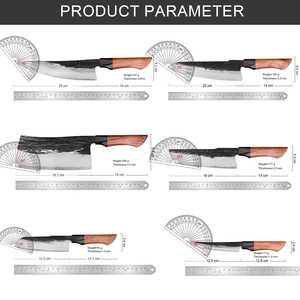 XITUO-Cuchillo afilado de acero compuesto de 3 capas, cuchillo de <span class=keywords><strong>cocina</strong></span> 9CR18 chino con núcleo de acero, mango de palisandro, herramientas de <span class=keywords><strong>cocina</strong></span> - Product Image 2
