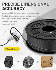 Dây Tóc máy in 3D colido 1.75mm PLA, Độ chính xác +/-0.02mm, khả năng tương thích fdm phổ quát, ống chỉ 1kg kín chân không (1 màu đen) - Product Image 4