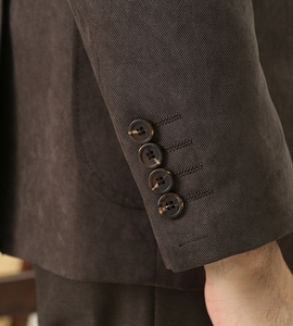 Jas <span class=keywords><strong>Blazer</strong></span> Pria Italia Naples Single-breasted untuk Bisnis, Kerja, dan Gaya Vintage yang Ramping dan Elegan - Product Image 4