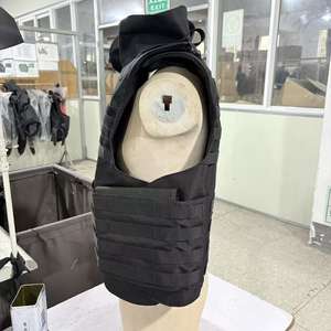 Sicherheits-Schwarzweste IIIA IV Molle Schnellverschluss Ballistische Aufprallweste mit Nackenschutz für Taktisches Training - Product Image 3
