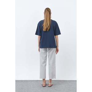 Soul Women's Casual Navy Blue Duck <b>Patterned</b> Short Sleeve T-Shirt <b>for</b> Daily Wear and Sports Activities - Product Image 4