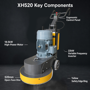 Meuleuse à béton professionnelle robuste, machine automatique <span class=keywords><strong>de</strong></span> meulage <span class=keywords><strong>de</strong></span> terrazzo, <span class=keywords><strong>moteur</strong></span> 18,5 KW, 380V, <span class=keywords><strong>moteur</strong></span> <span class=keywords><strong>de</strong></span> meuleuse à béton - Product Image 2