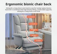 Chaise de Bureau Pivotante Populaire Ergonomique et Confortable, Fauteuil Convertible en Cuir Esports avec Réglage, Métal en Acier Inoxydable pour S'allonger