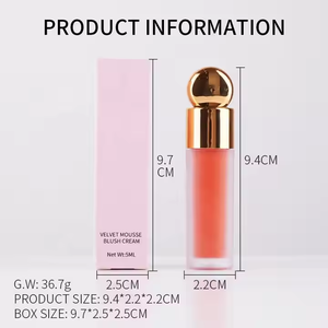 Venta al por mayor de maquillaje de belleza de etiqueta privada de larga duración vegano crueldad libre mejilla <span class=keywords><strong>colorete</strong></span> raro líquido rubor maquillaje líquido rubor tinte - Product Image 6