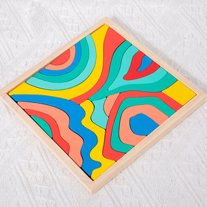 Bốn yếu tố Cầu Vồng Gỗ khối xây dựng tự làm đồ chơi mẫu giáo lắp ráp tăng cường trí não quà tặng sáng tạo cho trẻ em 5-7 tuổi - Product Image 6