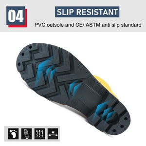 Botas de Seguridad Amarillas para Hombre, de Plástico, para Agricultura, con Punta de Acero, Resistentes a Pinchazos, Antiestáticas, Antideslizantes, Resistentes al Aceite, Ácidos, Álcalis y Químicos - Product Image 6