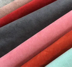 Kleurrijke kunstmatige suède stof voor maken winter schoen en tas