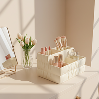 Nouvelle boîte de rangement de bureau en plastique PP durable 2026 avec séparateurs, idéale pour diverses situations, plateau de rangement pour cosmétiques