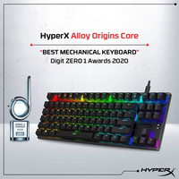 Nouveau clavier de jeu mécanique USB ergonomique pleine taille HyperX Alloy Origin RGB filaire personnalisé pour PC Gamer, bureau et ordinateur portable