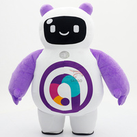 Nouveau design, costume de mascotte robot panda géant de 2,2 m pour fêtes, événements et location
