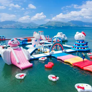 Inflatable công viên nước Unicorn sân chơi nước cho công viên vui chơi giải trí nước trung tâm