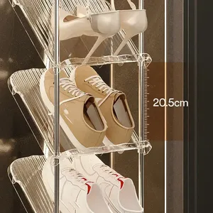 透明现代鞋架 透明美观多层鞋架 稳定耐用实用塑料鞋柜 - Product Image 3