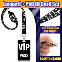 Cordon de cou en polyester Sunshine pour badge d'identification avec porte-carte et crochet – Ensemble de badges événementiels personnalisables