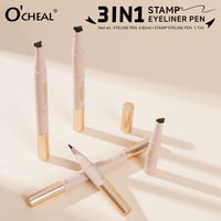 Crayon Eyeliner 3-en-1 Marque Blanche Imperméable Anti-Bavures Hautement Pigmenté Séchage Rapide Lissant Longue Tenue pour Usage Quotidien