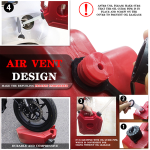 Biurcan — réservoir de carburant de 5l, rouge, noir, nouveau conteneur de rechange en acier inoxydable, Anti-statique, Polaris réservoir de carburant, Jerrycan - Product Image 5