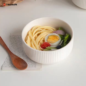 dishwasher <b>microwave</b> safe pure white embossed porcelain ceramic <b>small</b> 4.5 inch rice kitchen dishes bowl - Product Image 3