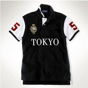Polos pour hommes de qualité supérieure, 100% coton lourd, avec logo brodé personnalisé, col montant décontracté, marque tendance, style urbain - Product Image 5