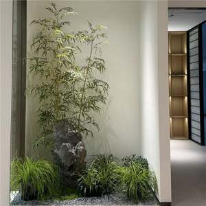 ฉากกั้นไม้ไผ่จำลอง 200 ซม. พับได้ พร้อมดอกไม้ผ้าไหม ตกแต่งภายในและภายนอก ใช้เป็นฉากกั้นห้อง ฟังก์ชั่นหลากหลาย - Product Image 3