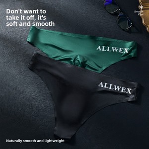 Caldo da <span class=keywords><strong>uomo</strong></span> intimo ALLWEX <span class=keywords><strong>slip</strong></span> in seta di ghiaccio con leggero borsello a pouf 3D con perizoma a vita bassa con Logo in vita - Product Image 3