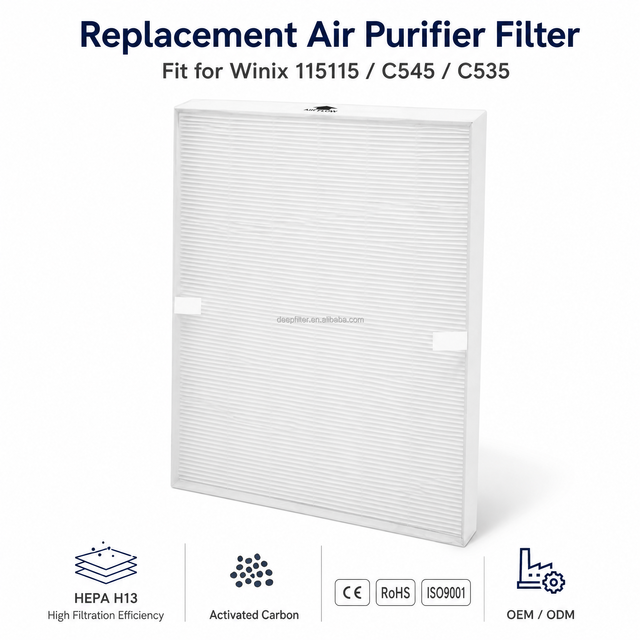 H13 Hepa Filter and Activated Carbon Air Purifier for Household Use Compatible with Winixs 115115 C545 C535