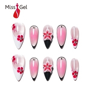 <span class=keywords><strong>Uñas</strong></span> postizas de gel suave hechas a mano con efecto ojo de gato Balletcore, color rosa aura, 32 unidades, impermeables, de cobertura completa, para manicura. - Product Image 1