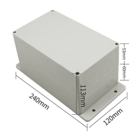 Boîtiers de protection, boîte mystère, coque électronique, étanche IP67, plastique ABS, anti-poussière, scellé avec des oreilles de suspension, connecteur personnalisable