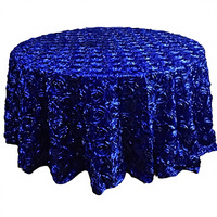 Nappe ronde en polyester lavable avec motif de fleurs personnalisées nappe de fête banquet nappes décoratives de mariage